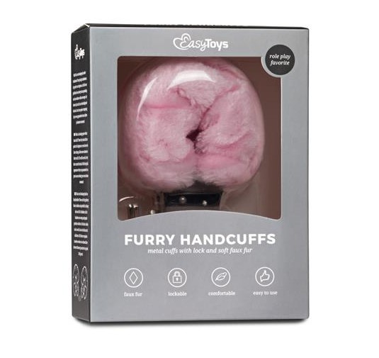 Kajdanki-furry handcuffs - pink